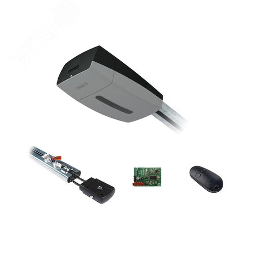 Изображение товара Комплект автоматики для секционных ворот высотой до 2,7 м на основе привода VER13DMS (встроенный блок управления, радиоуправление с фиксированным кодом, направляющий профиль) (комп)