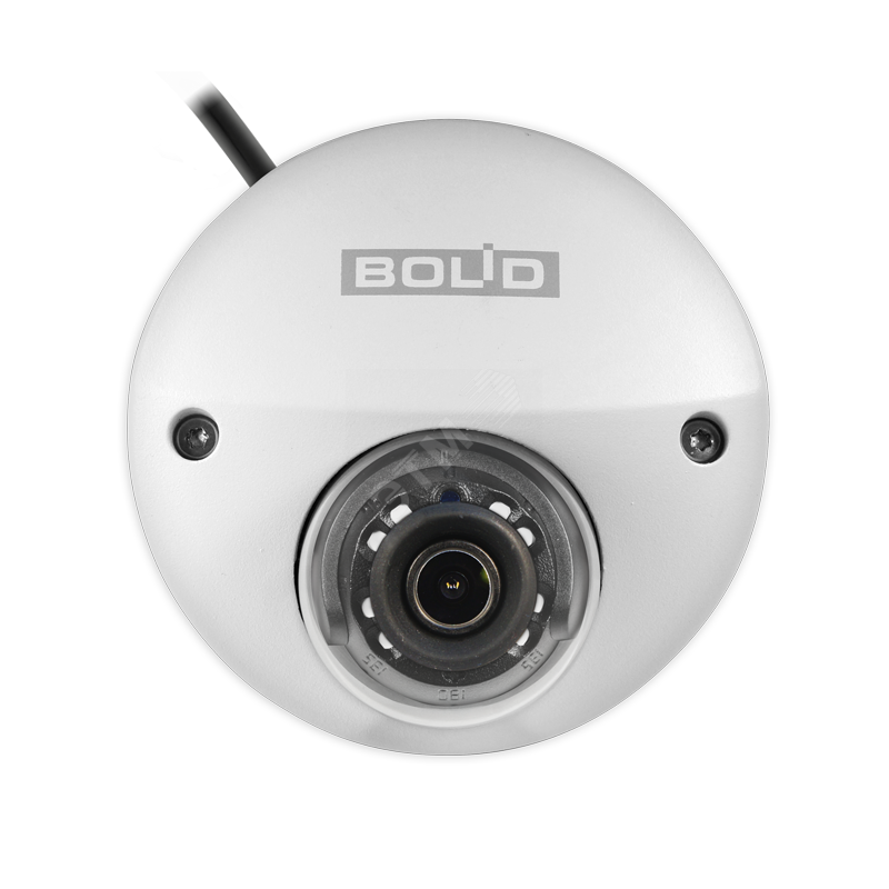 Видеокамера миникупольная антивандальная аналоговая, цветная, 2 Мп, объектив 2,8 мм, ИК-подсветка (до 20 м), Версия 2 BOLID VCG-722 Болид