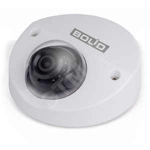 Видеокамера миникупольная сетевая цветная 2 Мп объектив 28 мм ИК-подсветка (до 20 м)