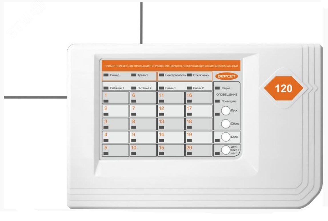 Изображение товара Прибор приемно-контрольный и управления охранно-пожарный адресный радиоканальный ВС-ВЕКТОР-АР120 КП (шт)