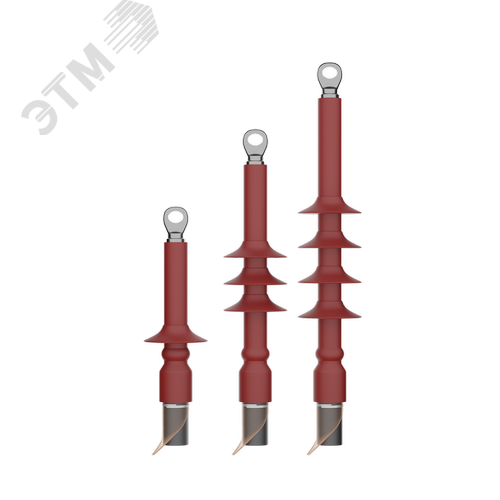 Изображение товара Муфта концевая HT2-12/1x150-240L16 (1ПКНт-10-150-240)СПЭ изоляц., наружной установки, без брони, с болт.нак. к-т на 3 фазы (шт)