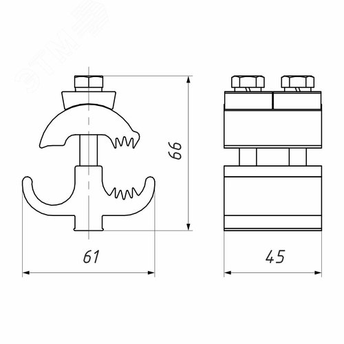 Зажим ответвительный ОЗП-35-150 - фото 2