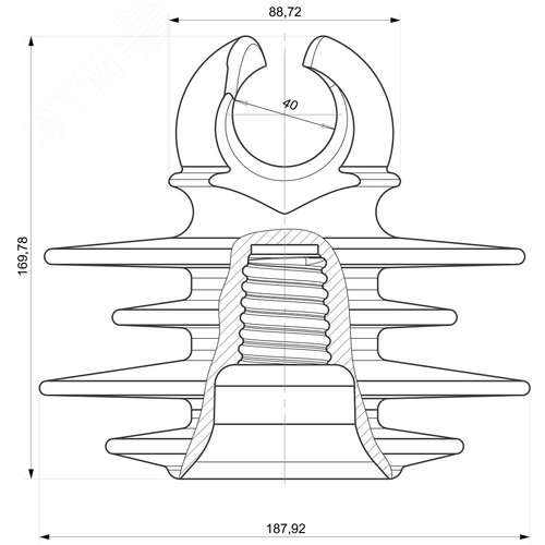 Изолятор штыревой ПШИ-20 - фото 2