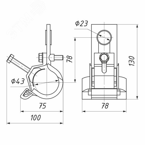 Поддерживающий зажим PSP 25/120.M - фото 4