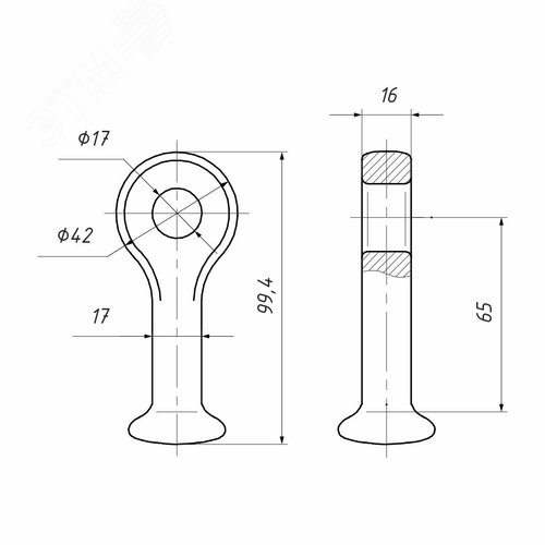 Серьга СР-7-16 - фото 2