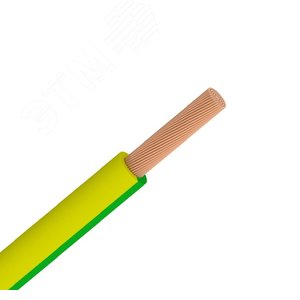 Провод силовой ПуГВ 1х1.5 желто-зеленый ТРТС многопроволочный