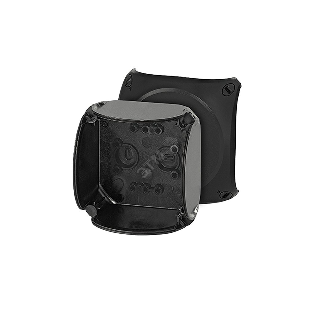 Коробка распределительная пустая 93х93х62 IP66/67 черная стойкая к УФ ...