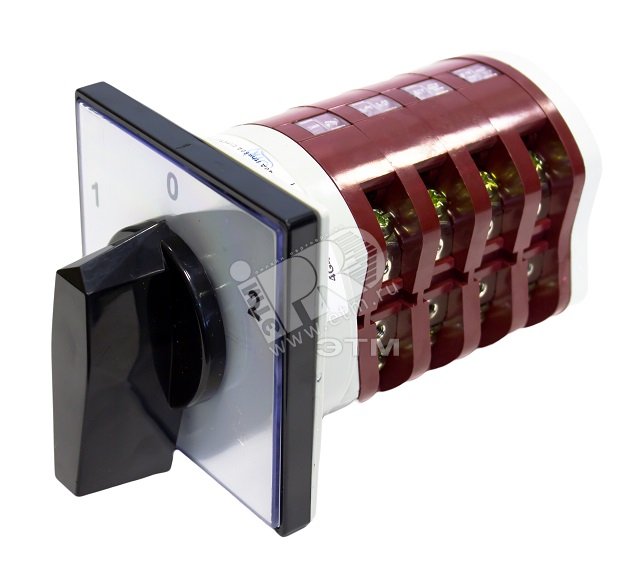 Переключатель кулачковый трехполюсный ПК-40А 3п сх53(1-0-2) IP20 передняя панель с ручкой 4G 40-  53-U(4G000040A2) Апатор