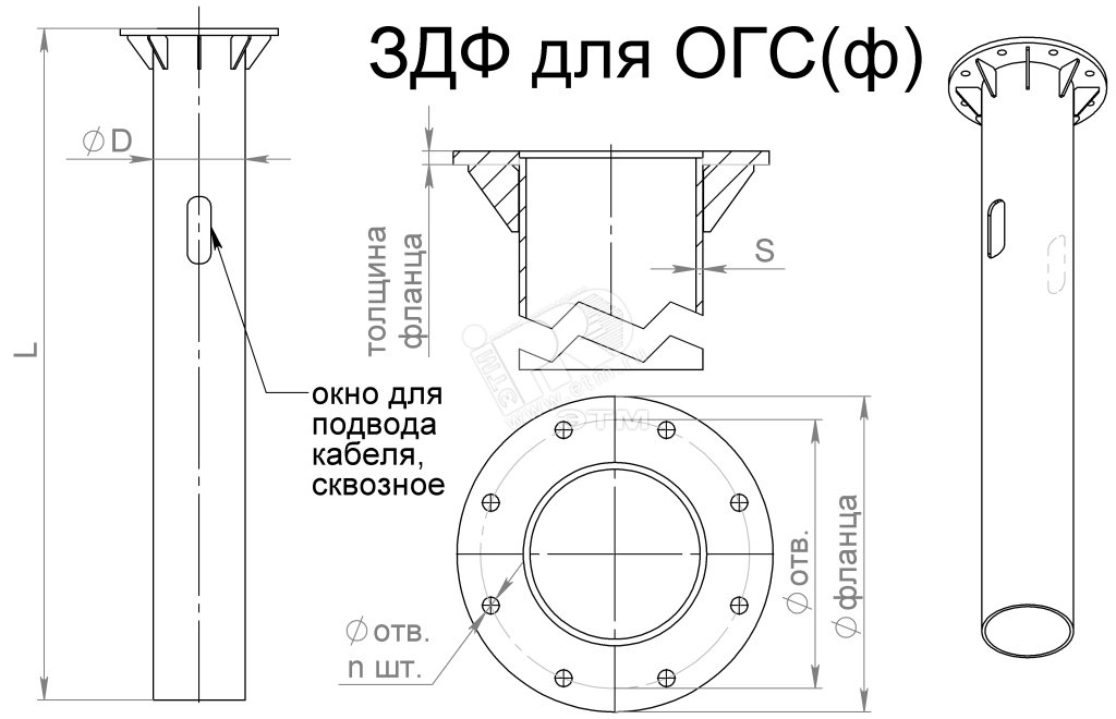 Закладная деталь фундамента к ОГСФ-0.7-10.0 (0.273-2.5) артикул ...