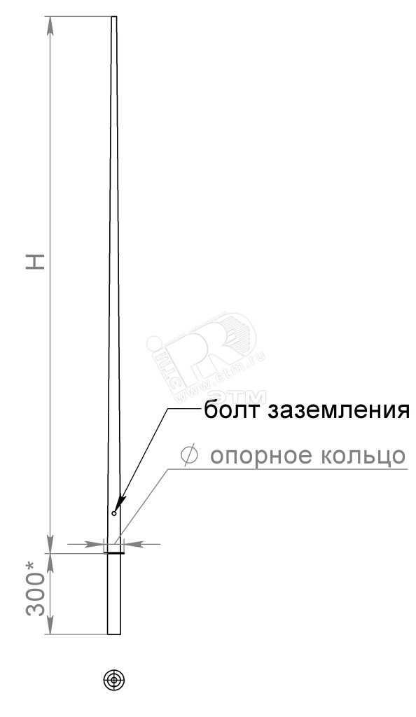 Изображение товара Молниеотвод встраиваемый H 2м под ОГК (шт) Изображение товара Молниеотвод встраиваемый H 2м под ОГК (шт)