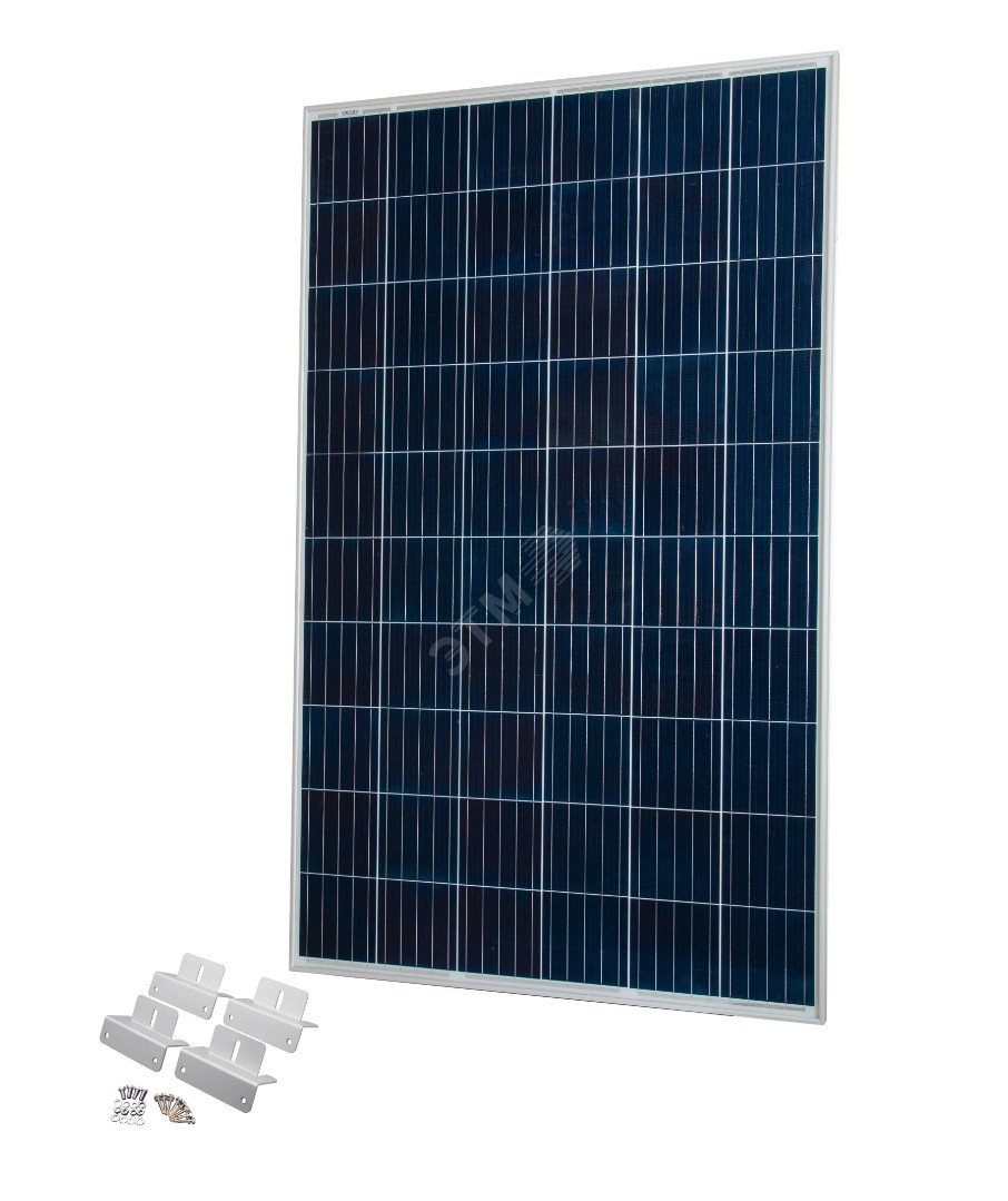 Солнечная панель 250Вт с универсальным креплением, 24 В, рама анодированный 2422 Бастион - превью