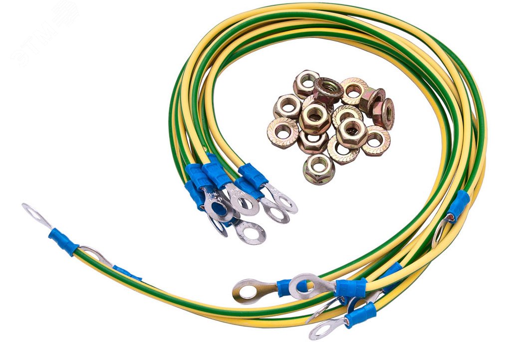 Изображение товара SKAT TB Cable 30/4 Набор кабелей заземления (набор: кабель 30см - 4 шт, гайка - 8 шт, шайба - 8 шт) (шт)