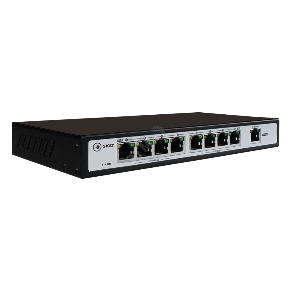 Коммутатор SKAT PoE 120Вт Порты: 8-Ethernet, 1-Uplink 2031 Бастион - превью