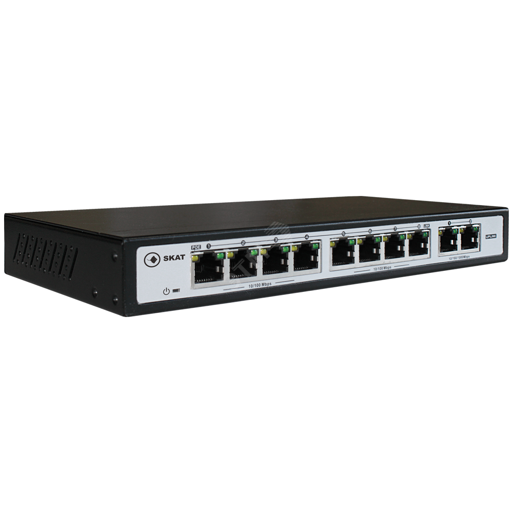 Коммутатор SKAT PoE 120Вт Порты: 8-Ethernet, 2-Uplink 2032 Бастион - превью