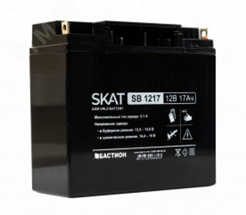 Изображение товара Аккумулятор SKAT SB 12В 17Ач для систем резервного питания