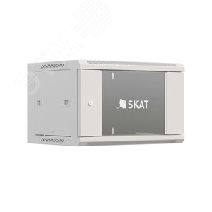 Изображение товара SKAT TB-9W660GF-G Шкаф настенный телекоммуникационный 9U 600х600х500мм дверь стекло (шт)