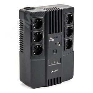 Изображение товара Источник бесперебойного питания Line-interactive SKAT-UPS 800 ВА/480 Вт 3 мин Tower 6хCEE 7/4 (шт)