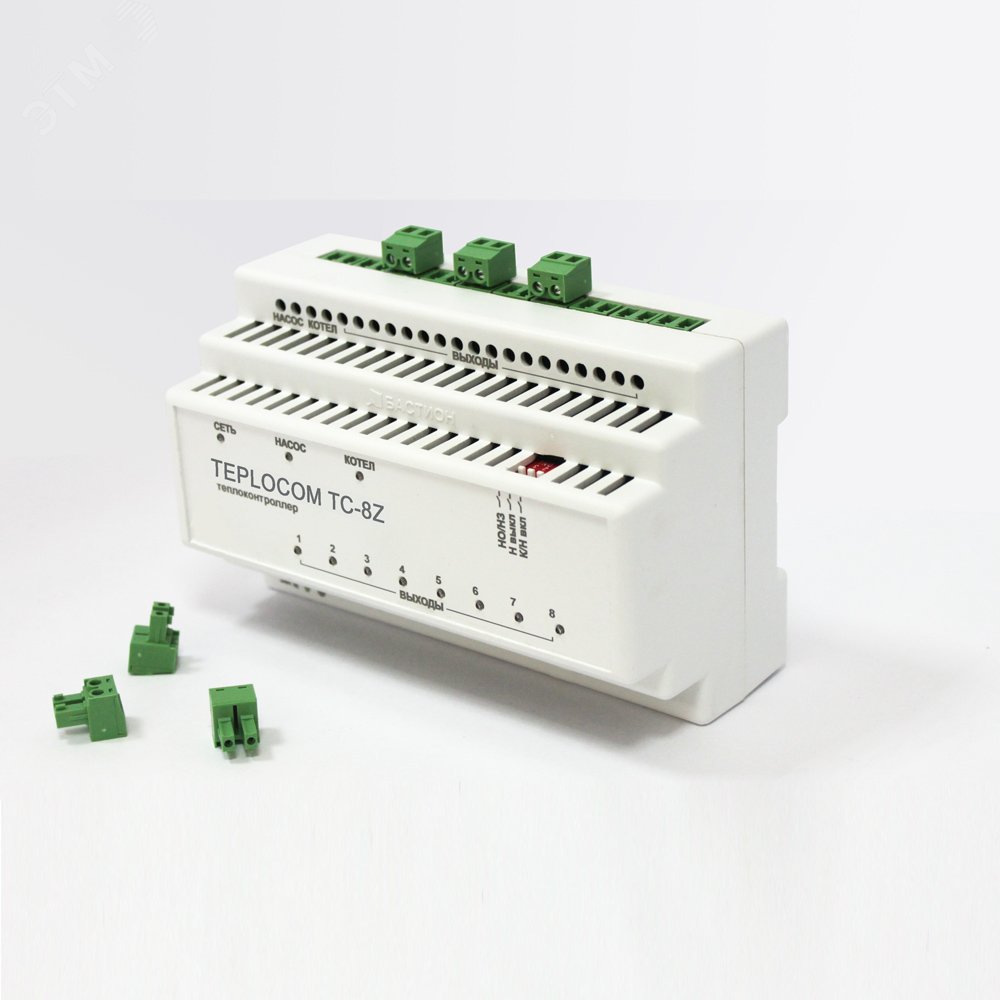 Теплоконтроллер TEPLOCOM TC-8Z для систем отопления с 8 зонами, котлом и насосом 931 Бастион - превью 2
