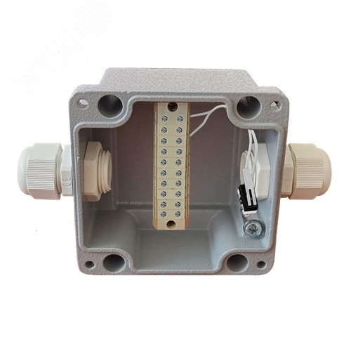 Изображение товара Коробка соединительная металлическая МКС 2ВК ''МОРОЗ'', цвет серый, с датчиком вскрытия корпуса(тампером), IP66/IP68, АТФЕ.685552.141 ТУ (шт)