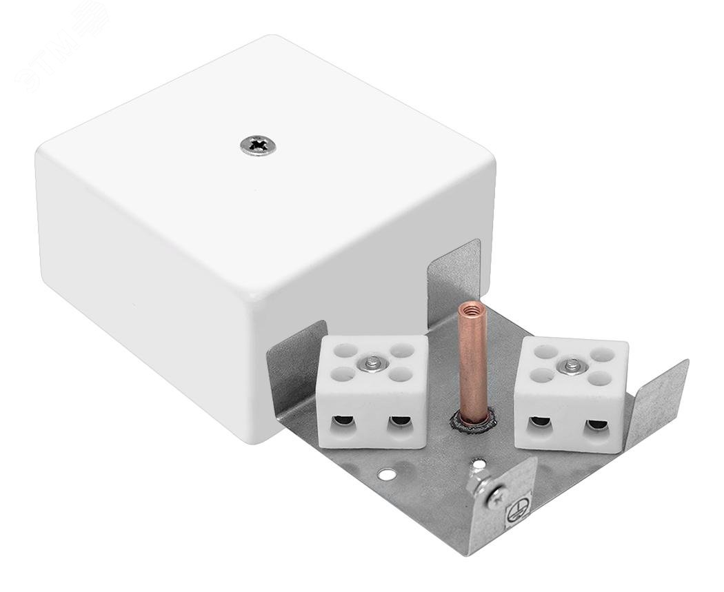 Изображение товара Коробка монтажная огнестойкая КМ-О IP41 оцинкованная сталь и негорючий пластик