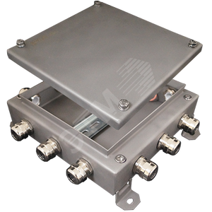 Коробка монтажная электротехническая общего назначения КМ IP66-2020 из нержавеющей стали, количество вводов 12