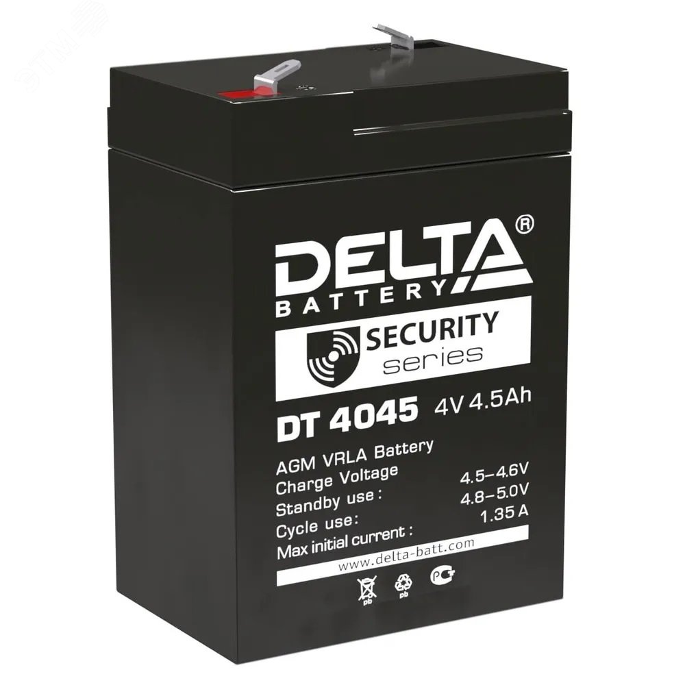 Аккумулятор DT 6В 6Ач DT 606 DELTA