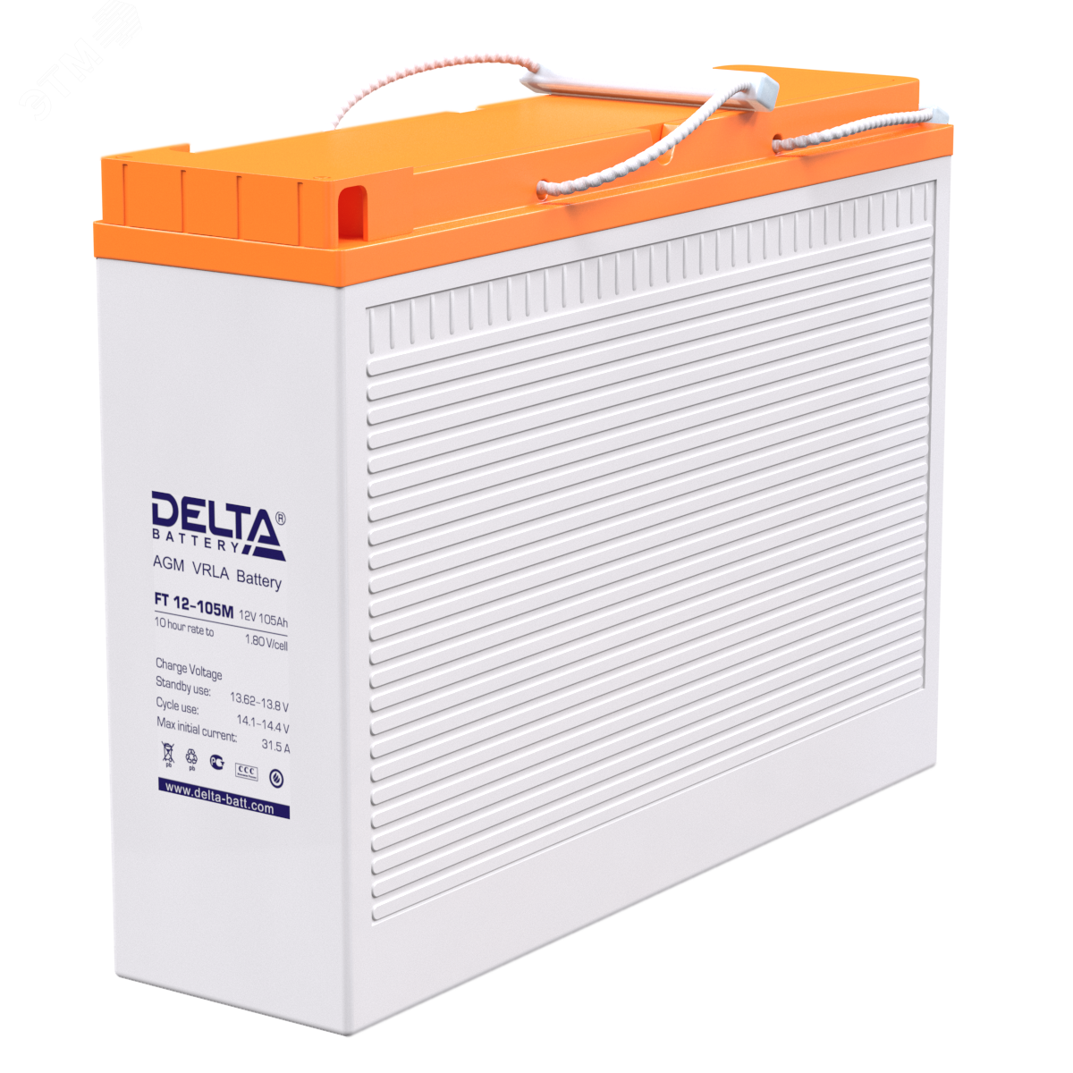 Изображение товара Аккумулятор FT M 12В 105Ач AGM для шкафов и стойок 10-12 лет срок службы