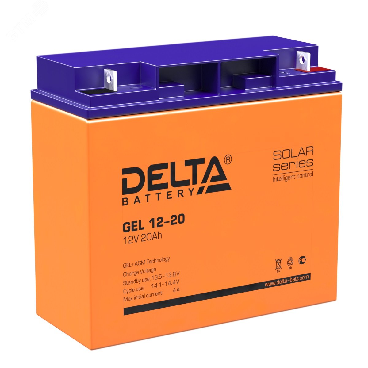 Аккумулятор GEL 12В 20Ач GEL 12-20 DELTA