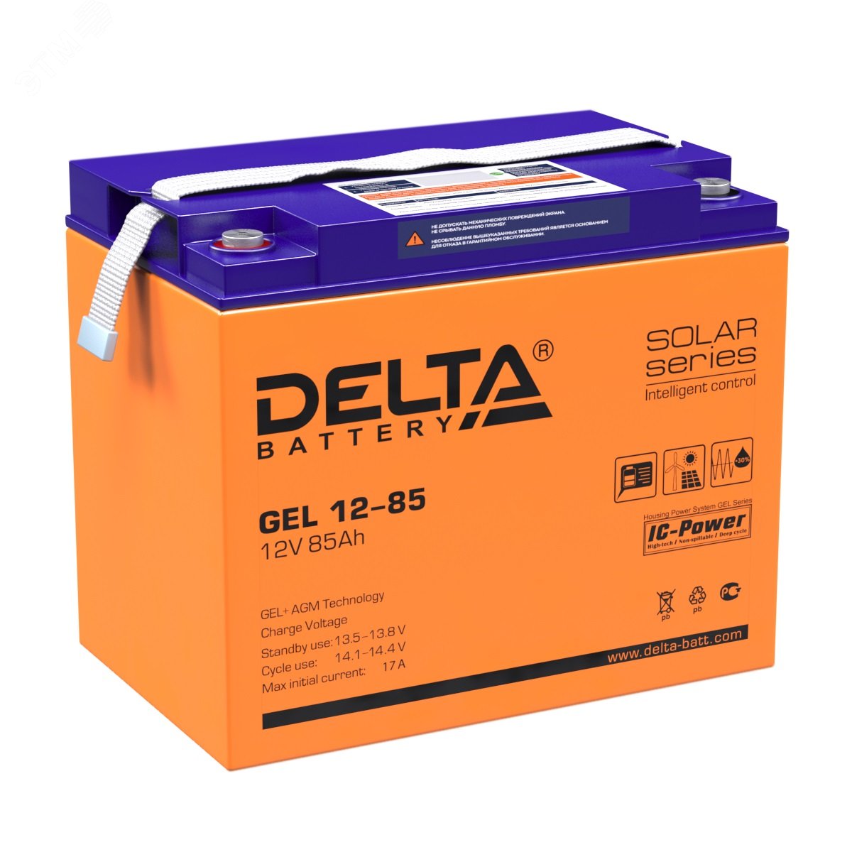 Изображение товара Аккумулятор GEL 12В 85Ач (шт) Изображение товара Аккумулятор GEL 12В 85Ач (шт)