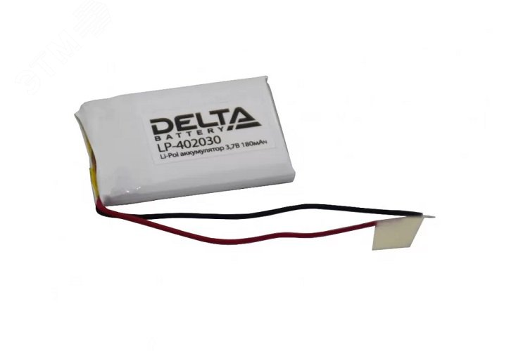 Аккумулятор призматический (Li-Pol) 180мАч 3.7 В, с защитой от перезаряда, глубокого разряда, перегрузки по току, короткого замыкания Delta LP-402030 DELTA