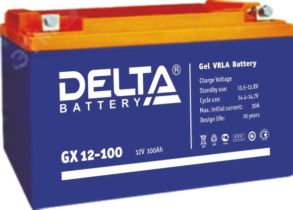 Аккумулятор GX 12В 100Ач GX 12-100 DELTA
