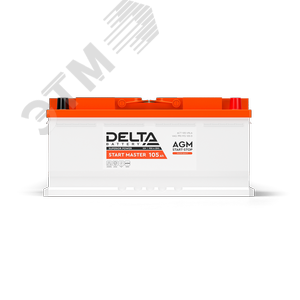 Аккумулятор автомобильный 12В 105Ач DELTA START MASTER 105 Ah AGM DELTA - 2