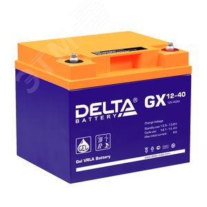 Аккумулятор GX 12В 40Ач GX 12-40 DELTA