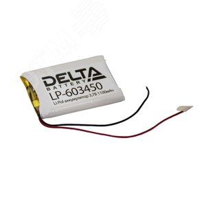 Аккумулятор призматический (Li-Pol) 1100мАч 3.7 В, с защитой от перезаряда, глубокого разряда, перегрузки по току, короткого замыкания Delta LP-603450 DELTA
