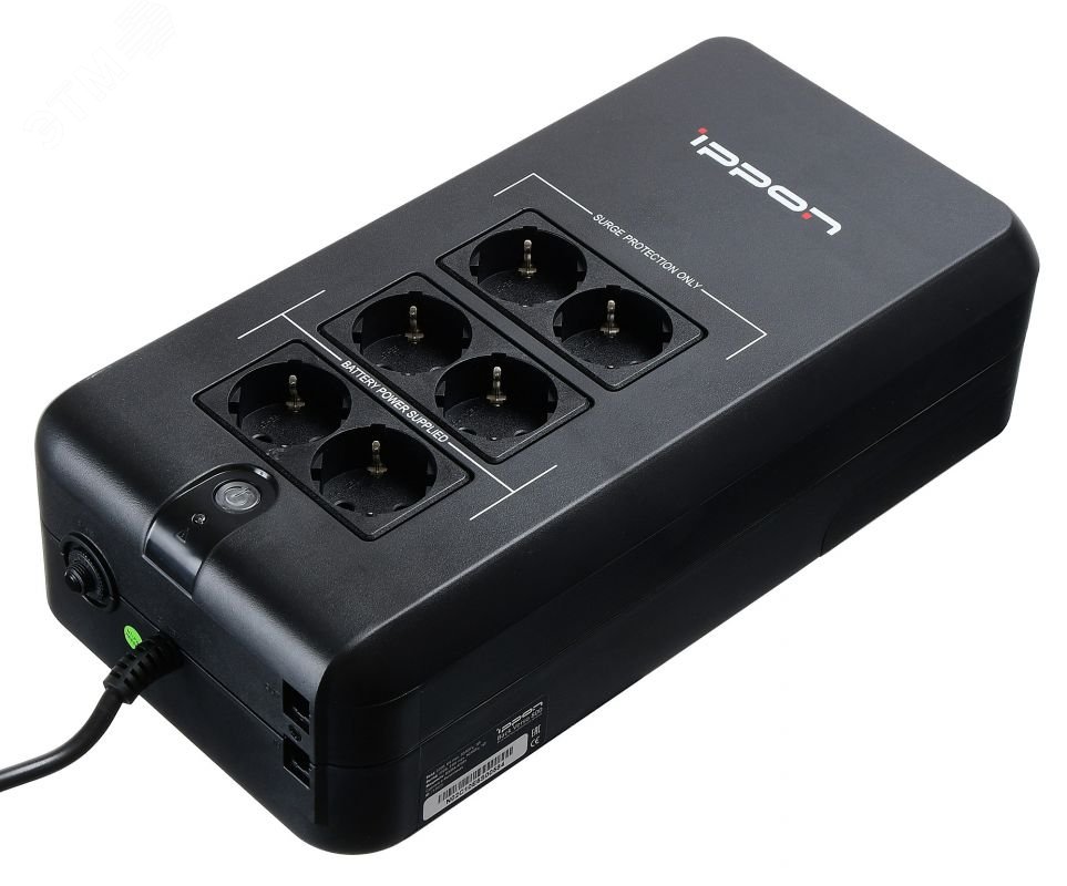 Изображение товара Источник бесперебойного питания Ippon Back Verso 800 ВА для офиса и дома