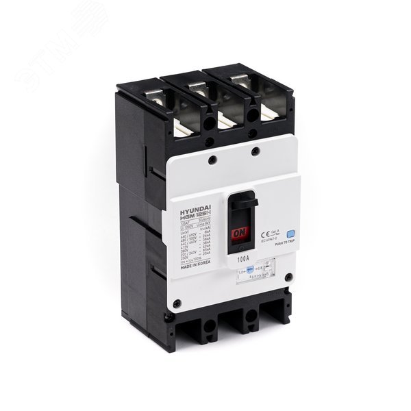 Изображение товара Автоматический выключатель HGM125H 3П 125 А IP20 для промышленного электроснабжения