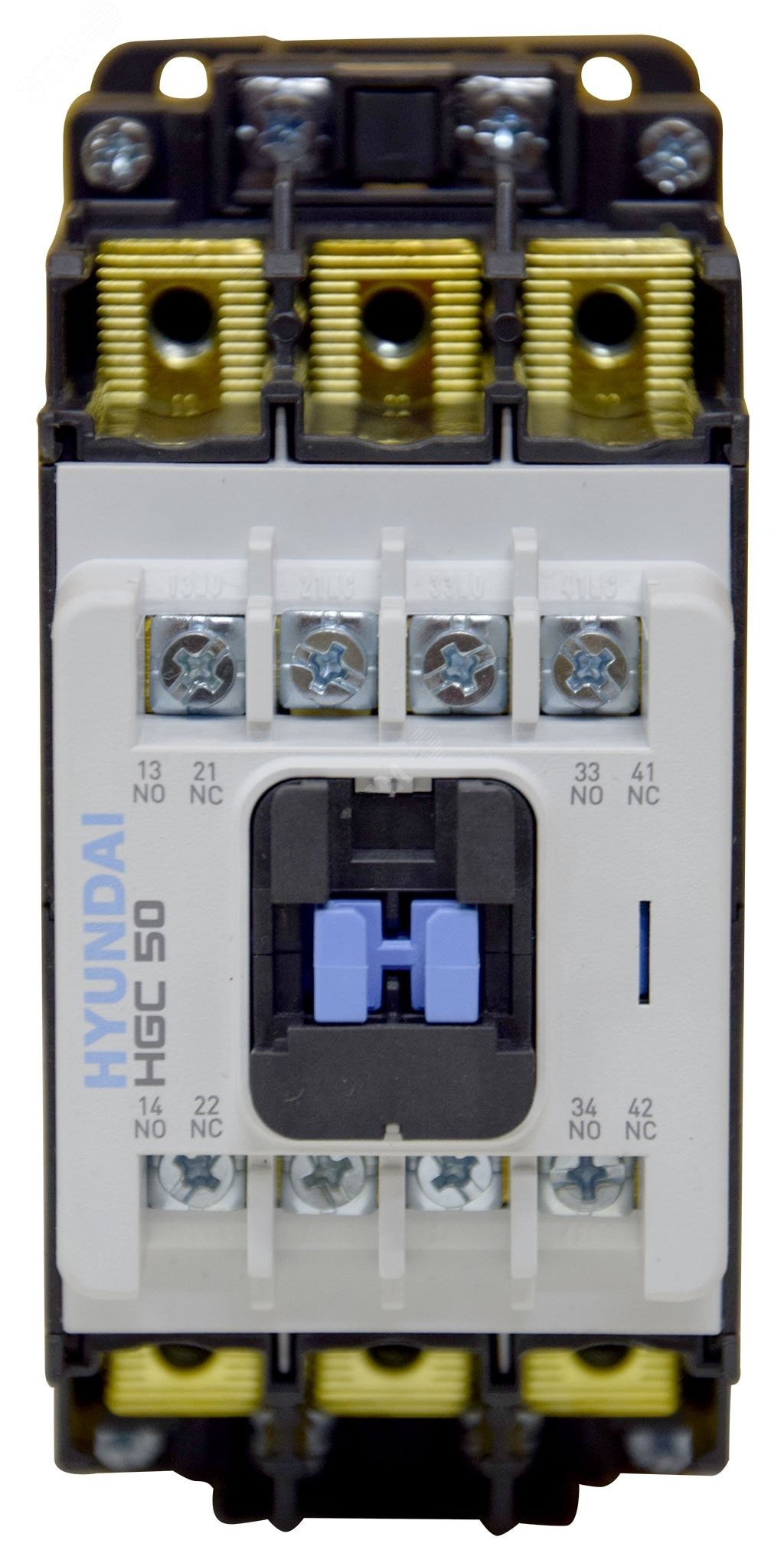 Магнитный контактор HGC50 22NS X220 50А 22 кВт при АС3 (380-440В) кат. 220В АC 2НО+2НЗ 13.01.01.000479 Hyundai