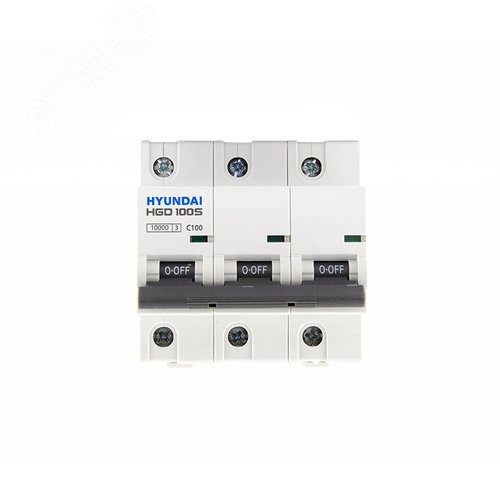 Изображение товара Выключатель автоматический HGD100S 3PMCS0000C 00100 3 полюса, 100А, ток 10kA, хар-ка C (шт)