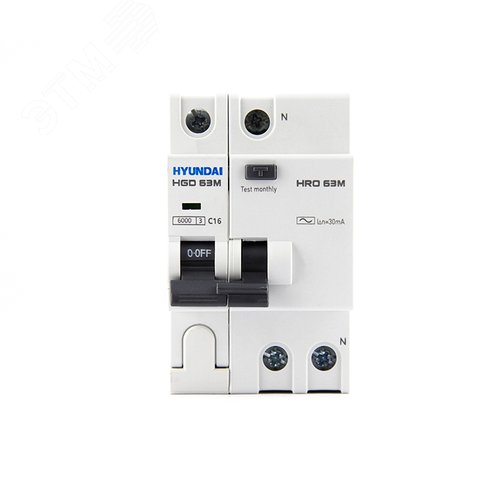 Изображение товара Автомат дифференциальный HRO63M 1NG4C0000C 00016G 1 полюс + нейтраль, 16A ток, 6kA,30mA (шт)