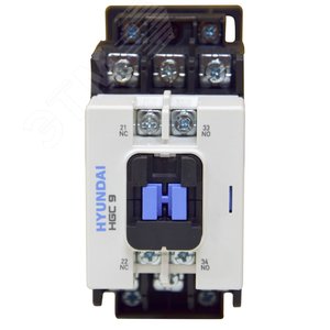 Магнитный контактор HGC9 11NS X024 9А 4 квт при АС3 (380-440В) напряжение катушки 24В АC 1НО+1НЗ