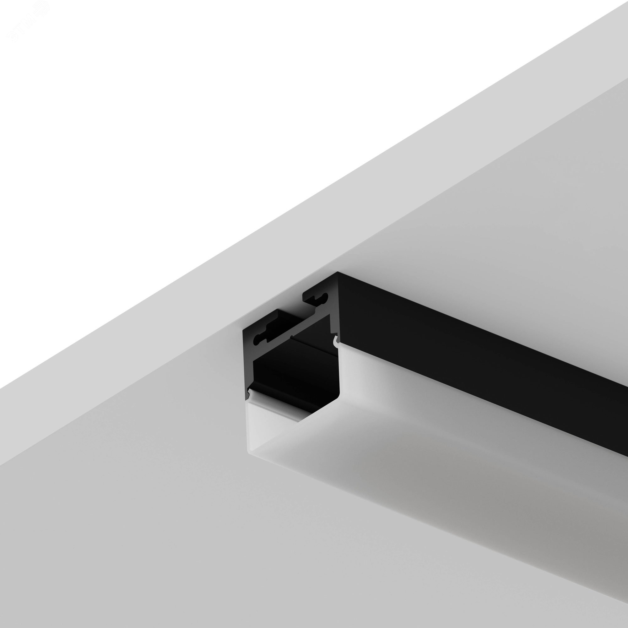 Изображение товара Профиль для светодиодной ленты SURFACE Алюминий черный 2 м IP20