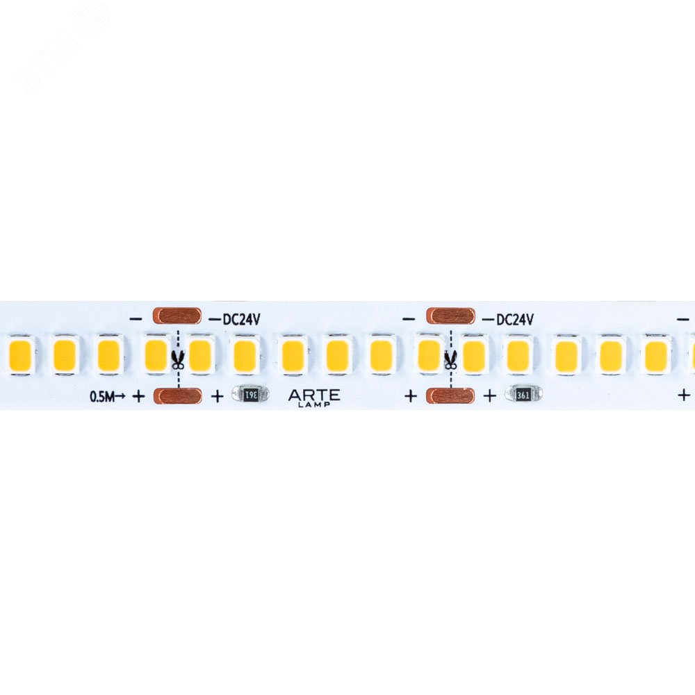 Изображение товара Светодиодная лента Arte Lamp 5м 24В 3000К IP20 240 LED/м