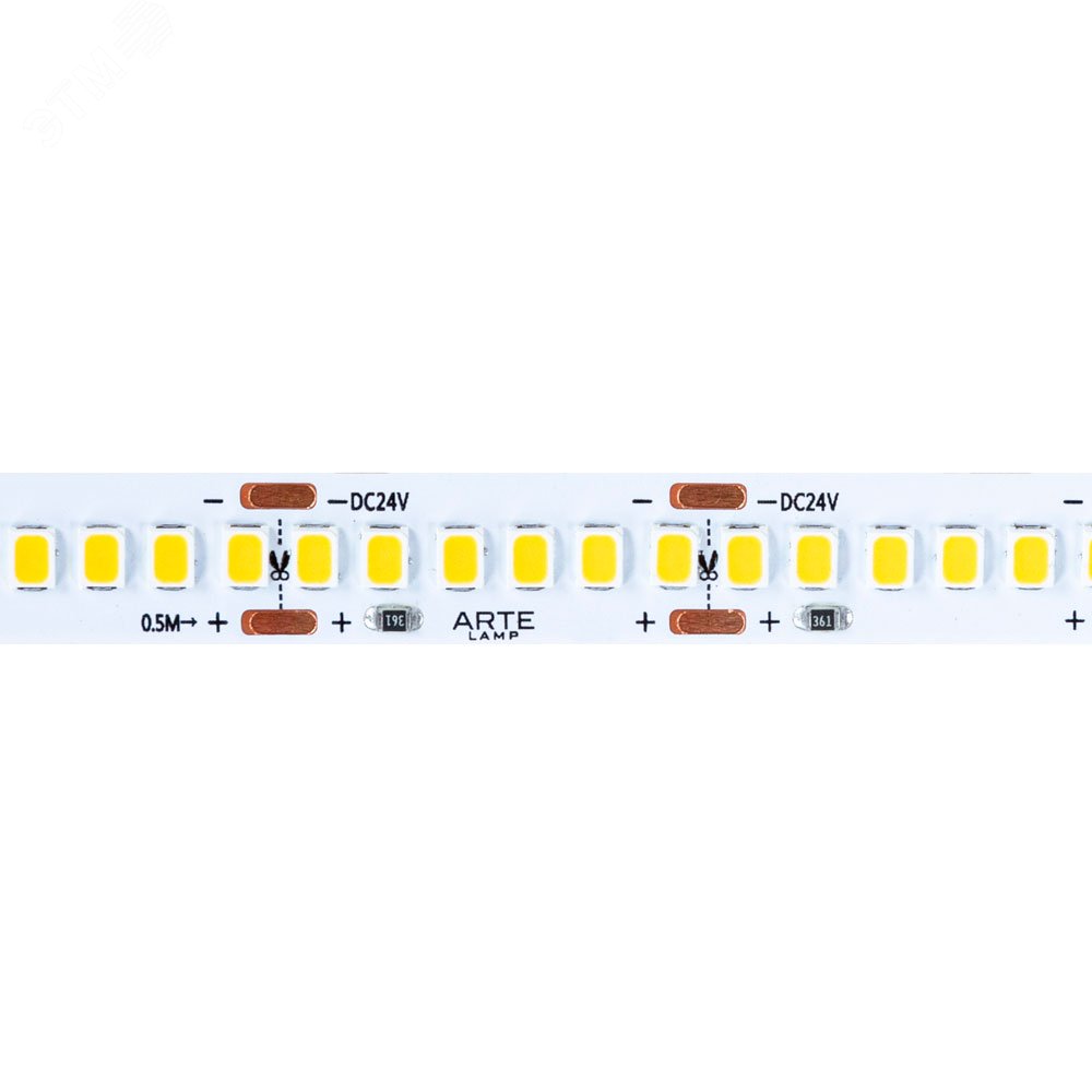 Изображение товара Светодиодная лента Arte Lamp TAPE 24V 19.2W/m 4000K 5м IP20