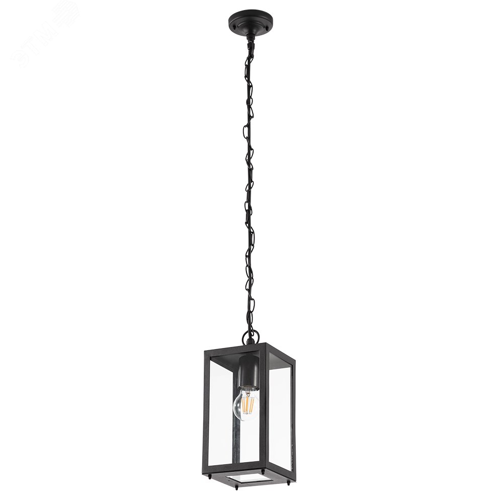 Изображение товара Уличный подвесной светильник Arte Lamp BELFAST модель A4569SO-1BK стиль лофт черный металл стекло