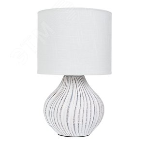 Изображение товара Лампа настольная декоративная NUSAKAN E14 1х40Вт Керамика Белый (шт)