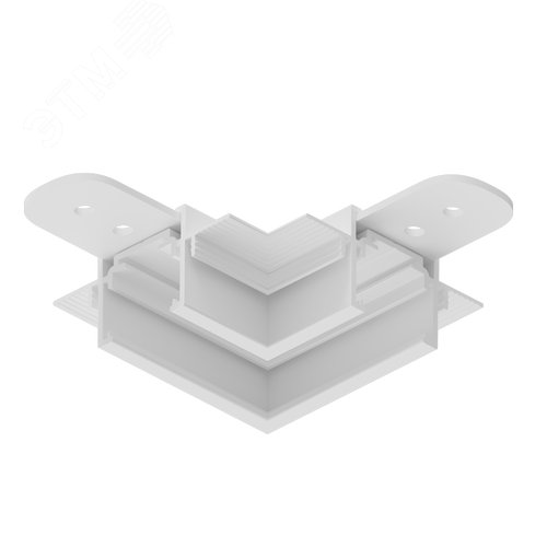 Изображение товара Коннектор угловой для встраимового шинопровода OPTIMA-ACCESSORIES Алюминий Белый (шт)