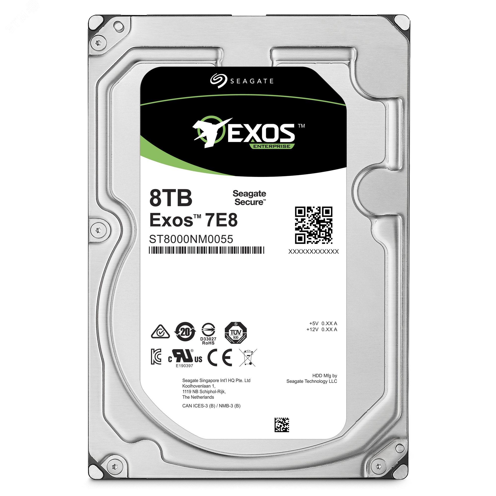 Жесткий диск 8Tb Exos 7E8 3.5'', SATAIII, 7200 об/мин, 256 МБ ST8000NM0055 Seagate - превью 4
