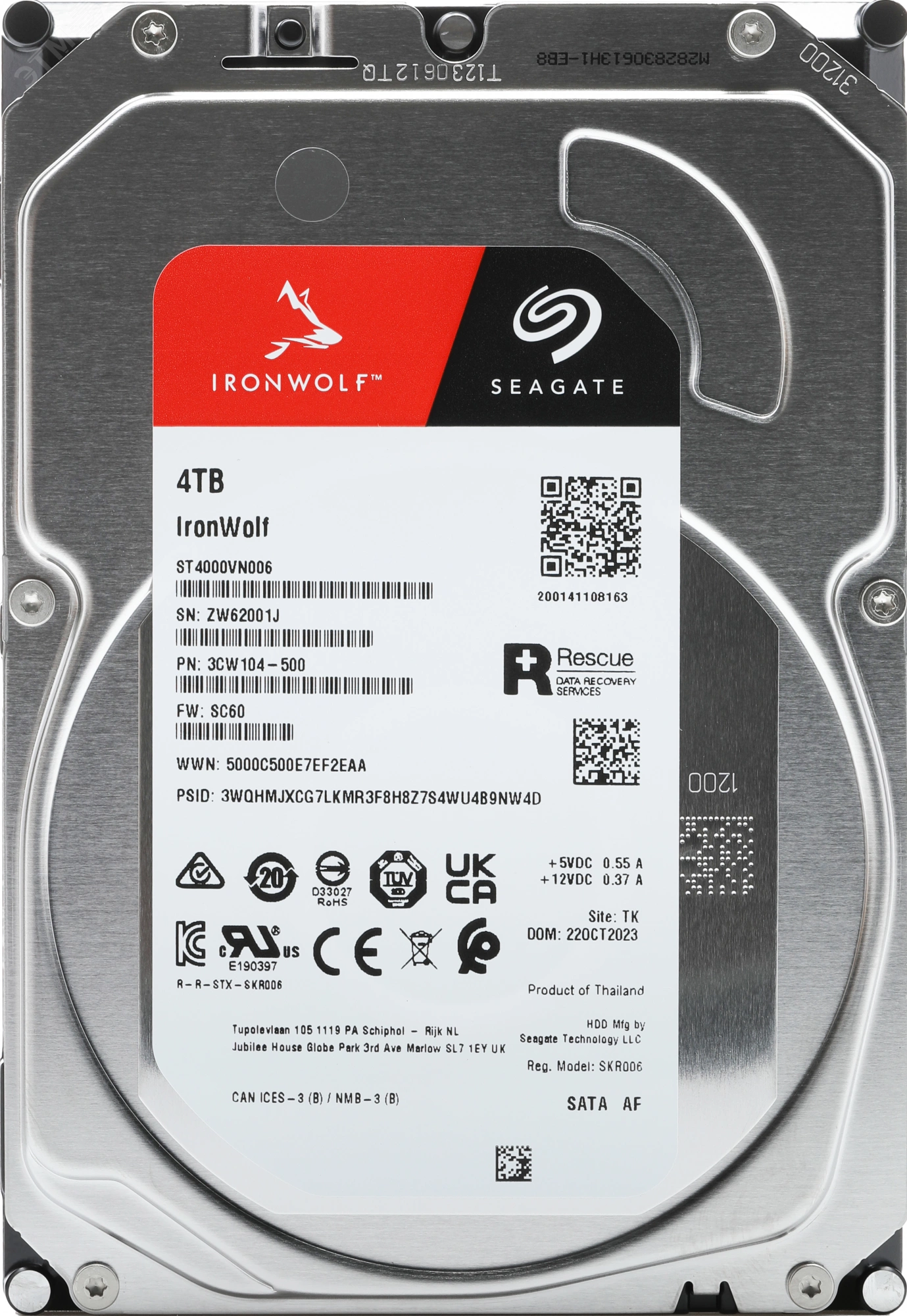 Изображение товара Жесткий диск 4TB IronWolf 3.5'' SATAIII 5400 об/мин 256 МБ