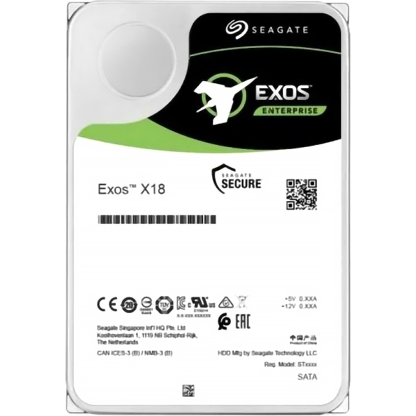 Жесткий диск 3.5'' 12 TБ Exos X18, SATAIII, 7200  об/мин, 256 МБ