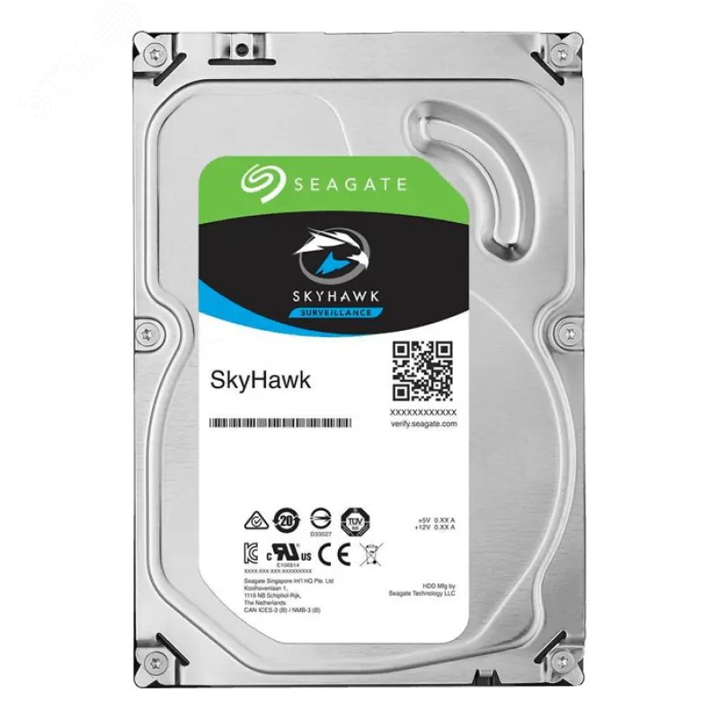 Жесткий диск 10TB SkyHawk 3.5'', SATAIII, 7200 об/мин, 256 МБ ST10000VE0008 Seagate
